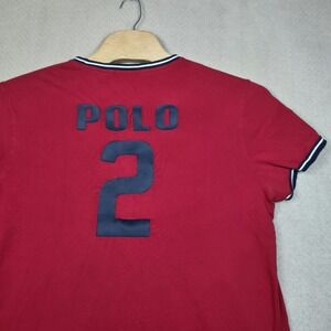 Polo Ralph Lauren T-Shirt Mens XL Red USA Patch #2 Graphic Tee Polo Team Jersey